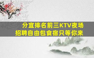 分宜排名前三KTV夜场招聘自由包食宿只等你来